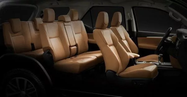 Row seats of the Toyota Fortuner