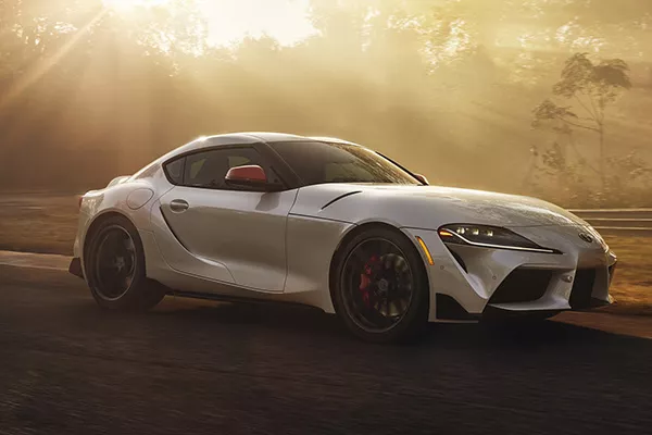 Toyota Supra 2019 on the road 