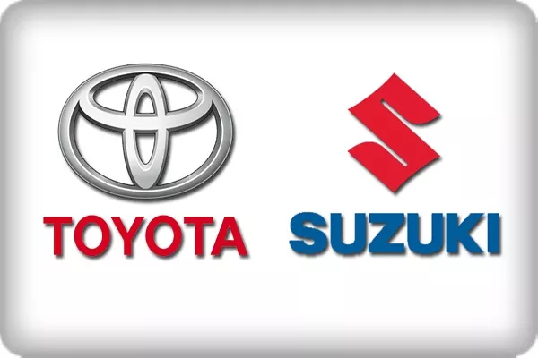 Toyota and Suzuki logos side by side