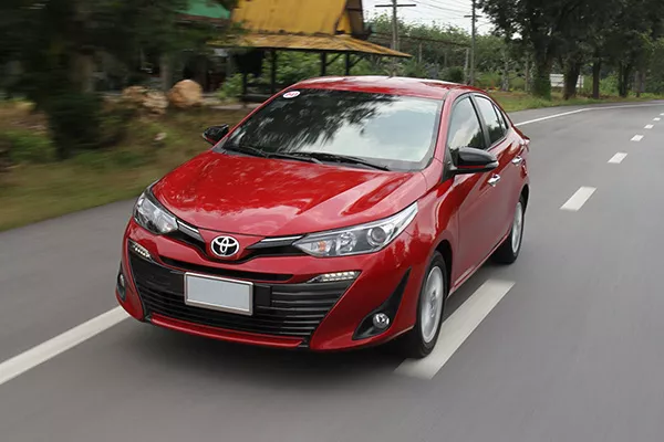 TNVS drivers who are Toyota Vios users will miss out a LOT on Mondays if this scheme was approved 2019 Toyota Vios in bright red