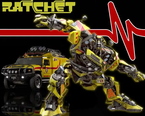 The Ratchet's alternate Earth form is a Nissan Onebox Vanette ambulance the ratchet from the transformers