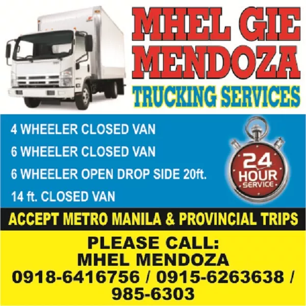 A picture of A.Mendoza services and contact numbers