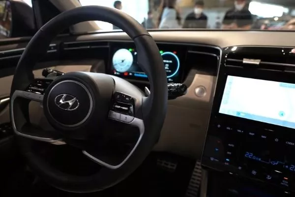 Interior view of the Hyundai Tucson