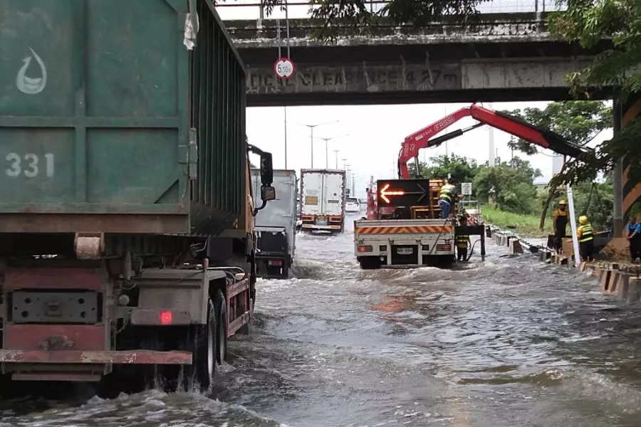 This part of San Simon is known to have a flood issue [Photo: NLEX Corp.]