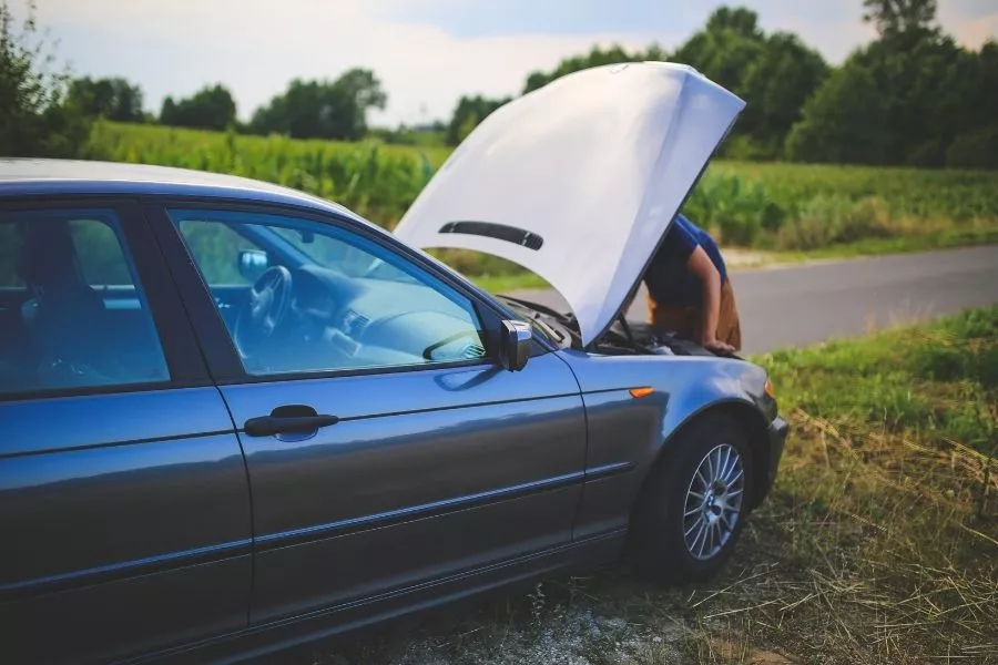 Broken down car