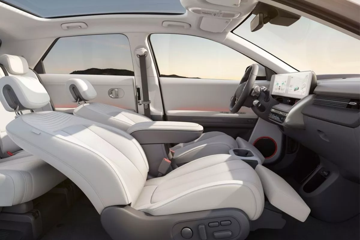 The front seats can be folded almost flat Ioniq 5 interior