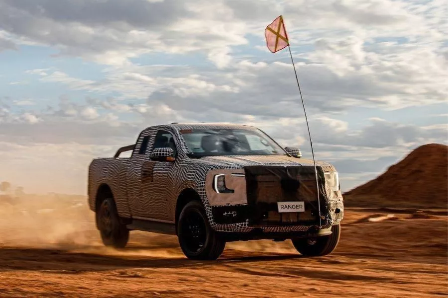 Next-gen Ford Ranger camouflage in sand