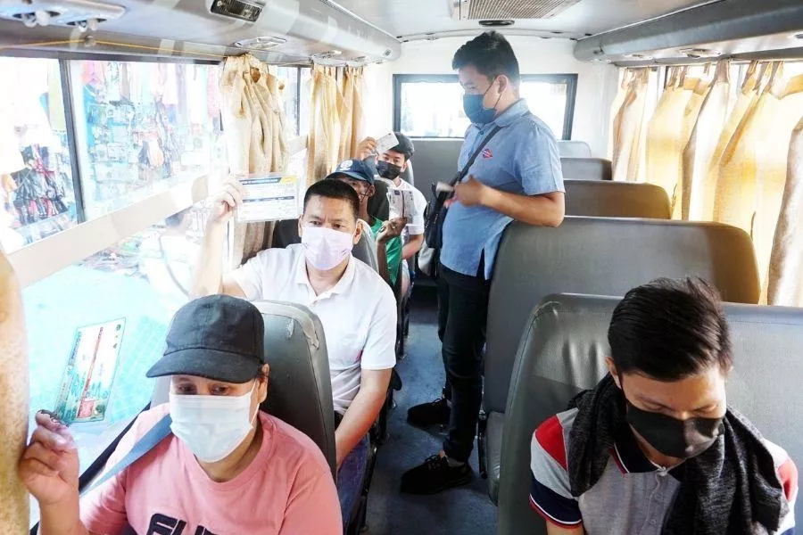 Passengers in bus