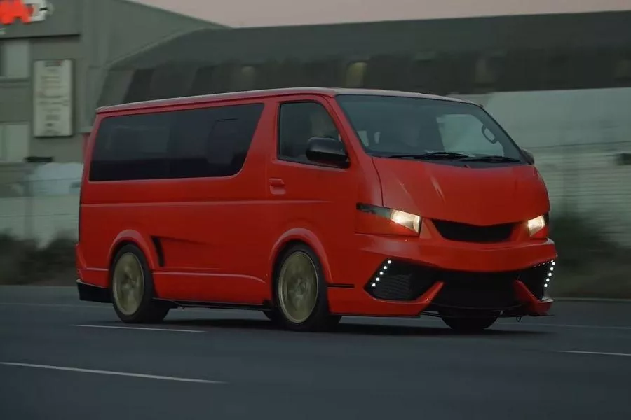 V12 Hiace on road