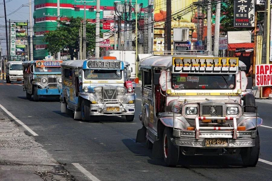 Jeepneys on road