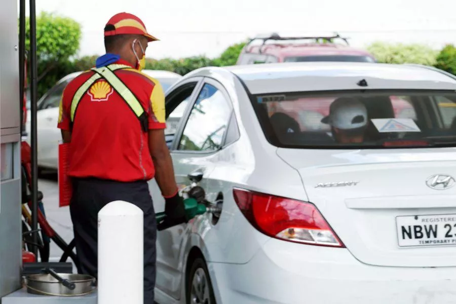 Car at gasoline station