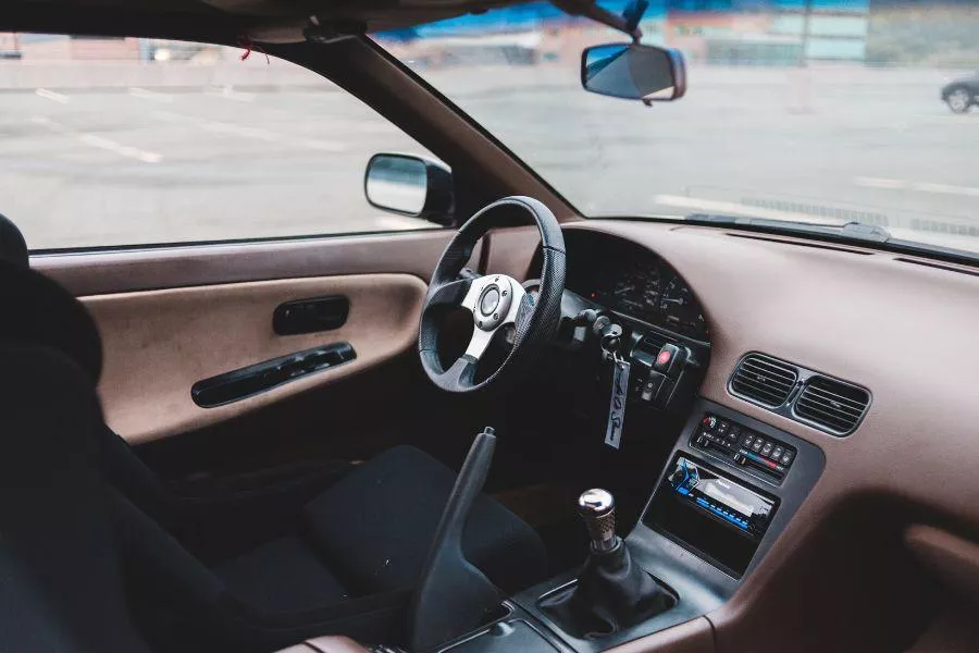 Handbrake engaged in car