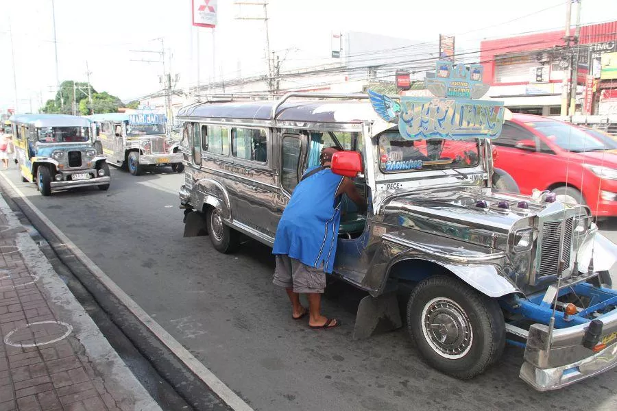 Jeepneys on road 