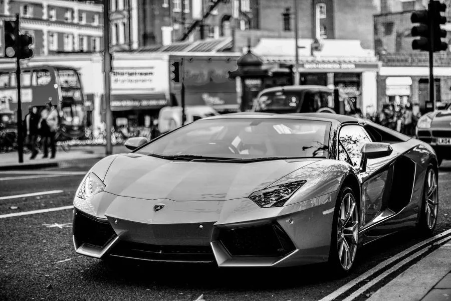 Lamborghini on street 