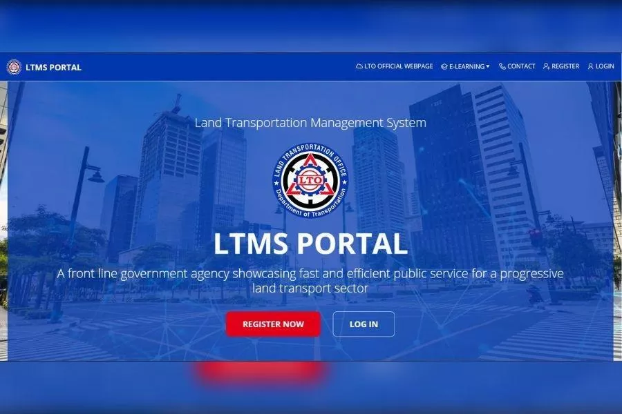 LTO online portal screenshot 