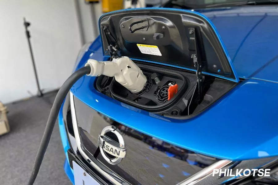 Nissan LEAF charging port Nissan LEAF charging port