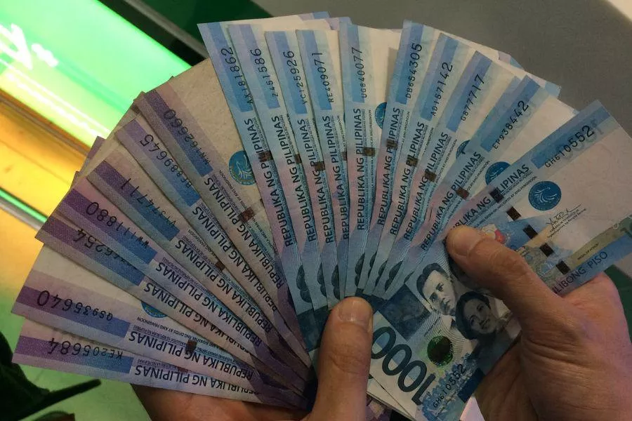 Thousand peso bills 