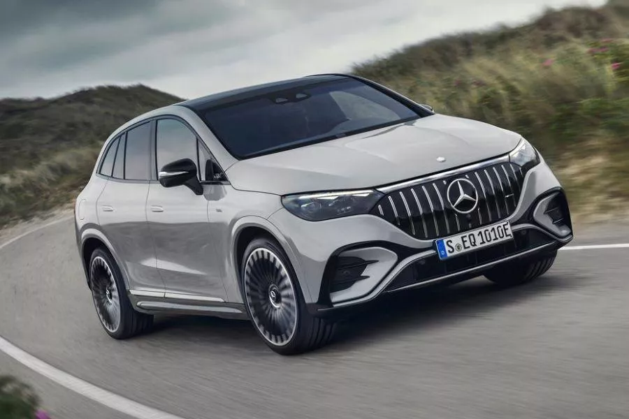 Mercedes-AMG EQE SUV on road