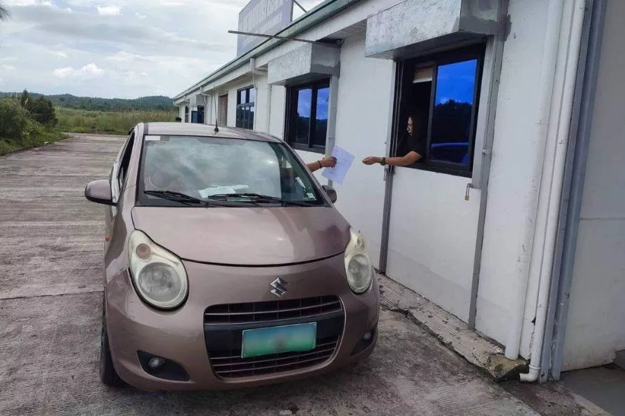 Motorist at drive-thru