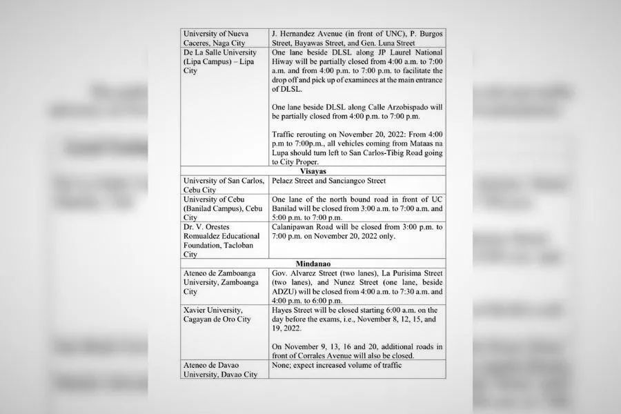 SC announcement road closures p2