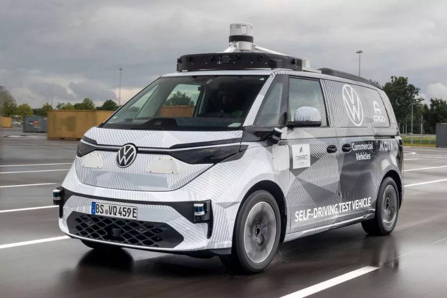 VW ID. Buzz test vehicle 