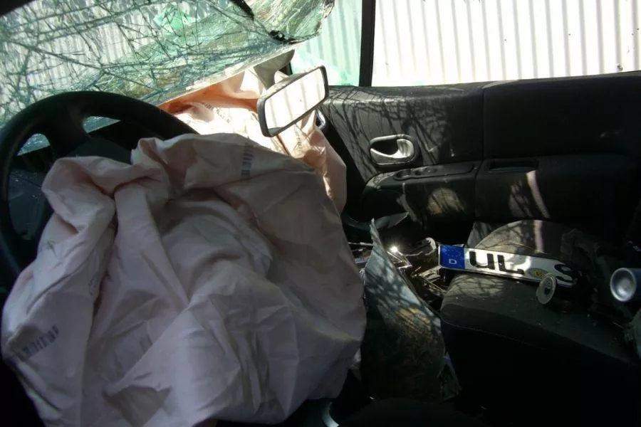 Car wreck interior 