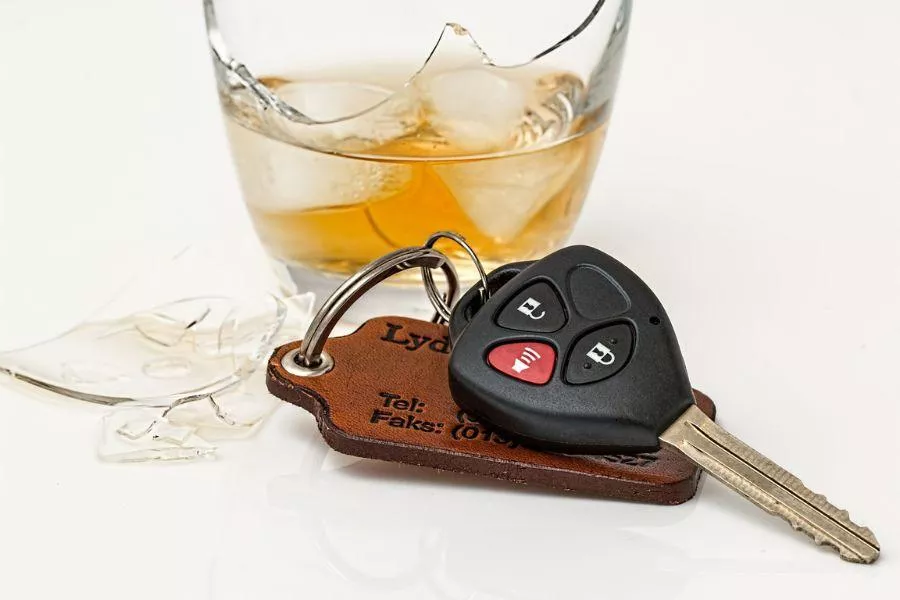 Car keys with beer