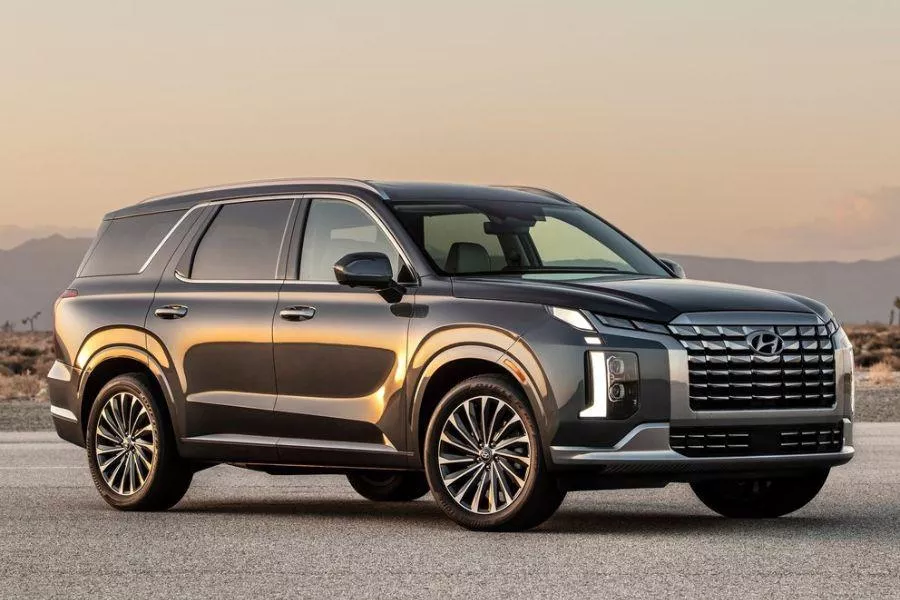 Hyundai Palisade on road Hyundai Palisade on road