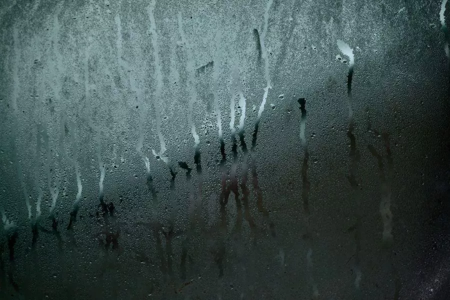 Condensation on glass Condensation on glass