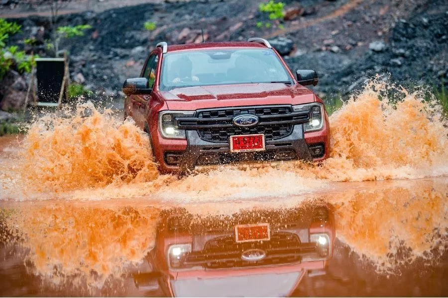 2023 Ford Ranger in water
