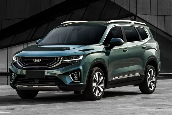 The Okavango will be offered in two variants A picturie of the 2021 Geely Okavango front profile.