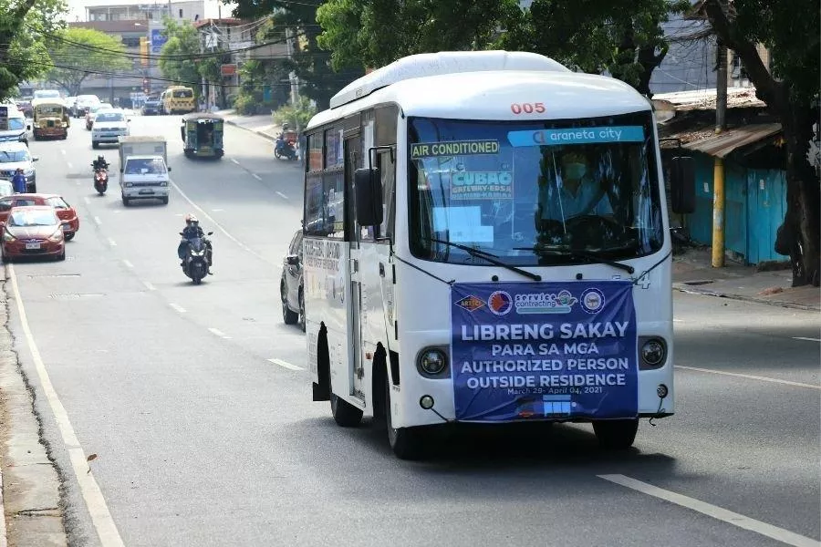 Modern jeepney giving free rides