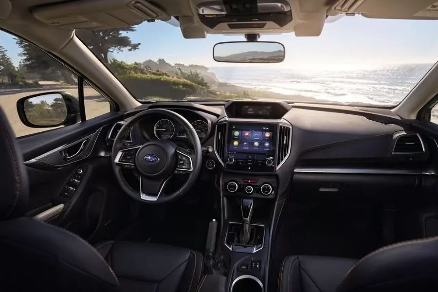 The interior layout of the new XV largely remains identical to the old version A picture of the facelifted 2021 Subaru XV's interior