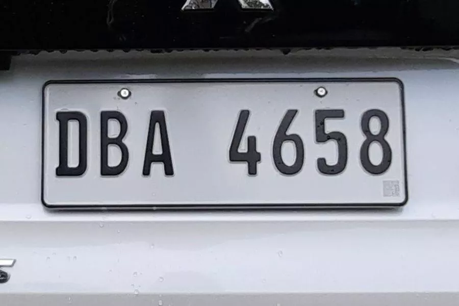 Current license plate design