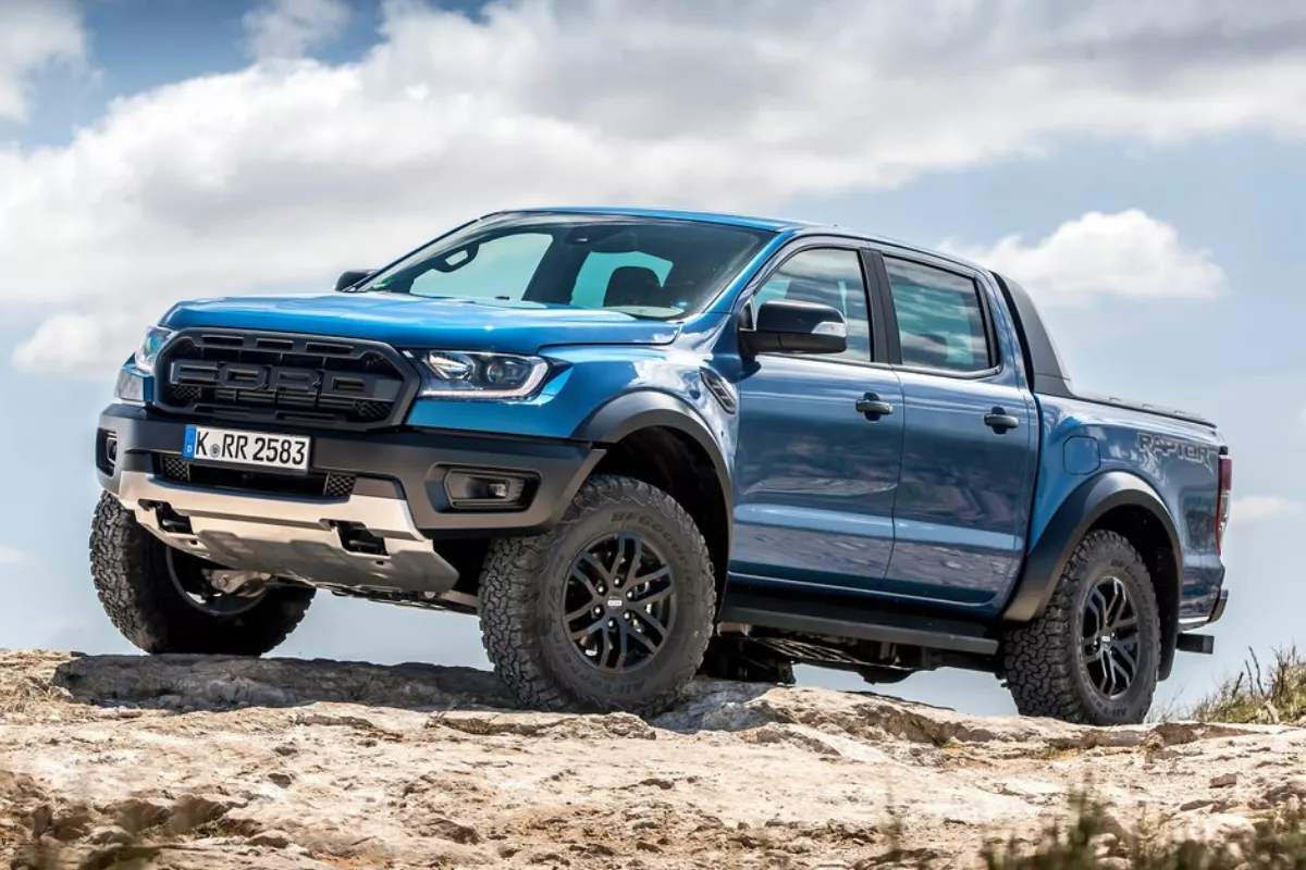 2020 Ford Ranger Raptor front profile shot