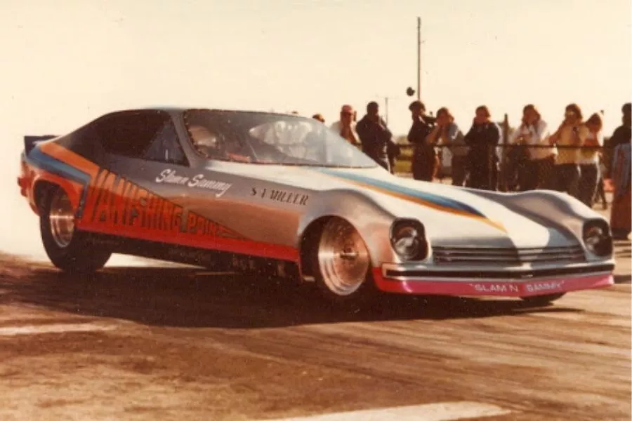 A picture of Sam Miller's Vanishing Point rocket car