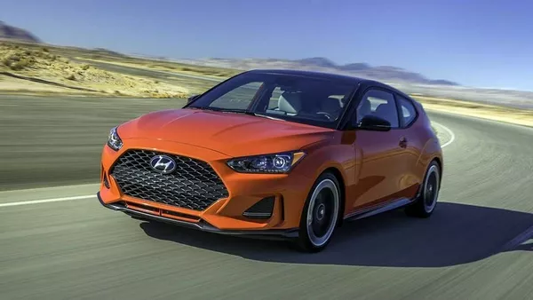 Hyundai Veloster 2019 on the road