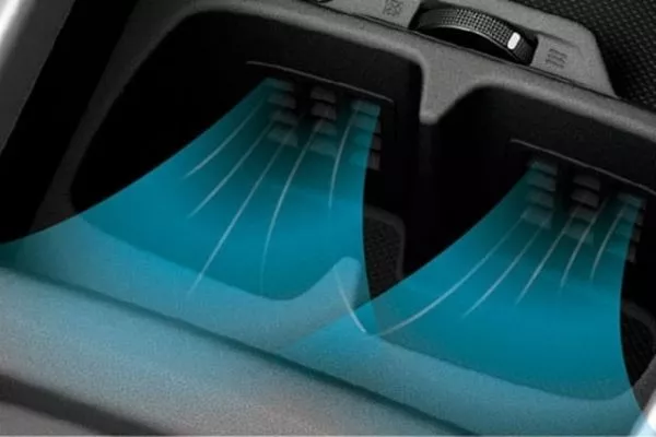 A picture of the ventilated cupholders on the Suzuki XL7