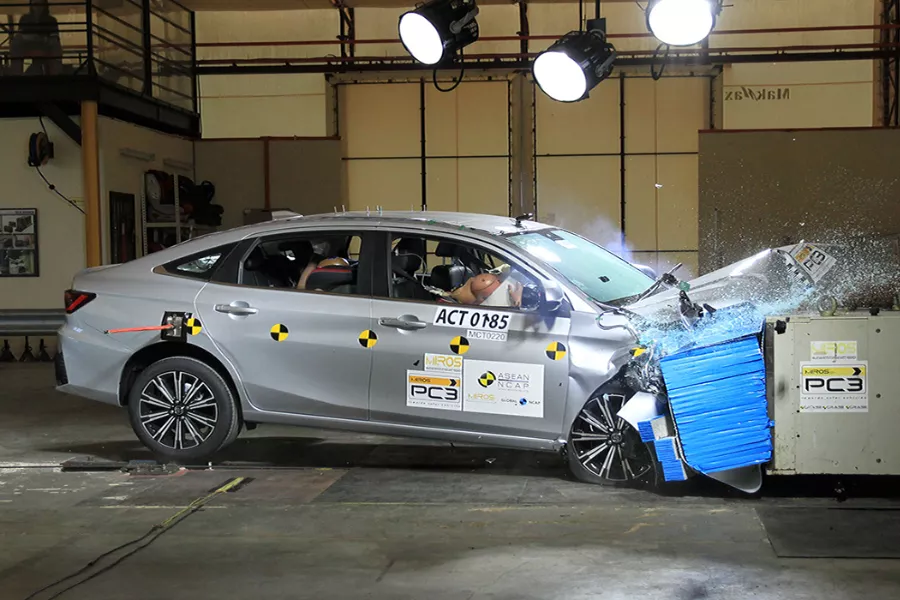 All-new Toyota Vios undergoing ASEAN NCAP crash testing