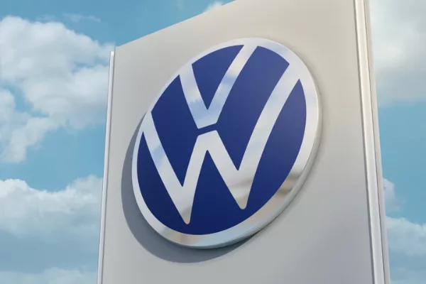 A big Volkswagen logo