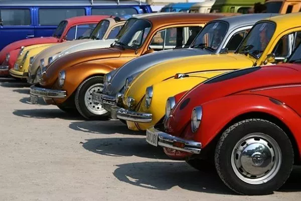 Volkswagen beetles on Display