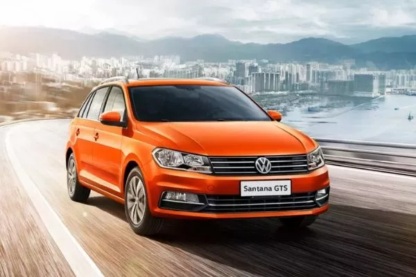 The Volkswagen Santana GTS Station Wagon Volkswagen's station wagon in orange