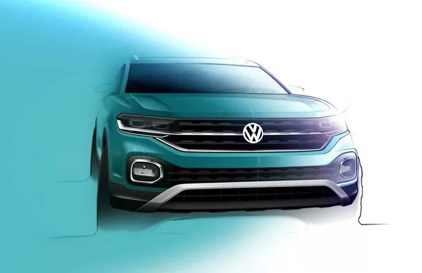 Volkswagen T-Cross 2019 front view design rendering