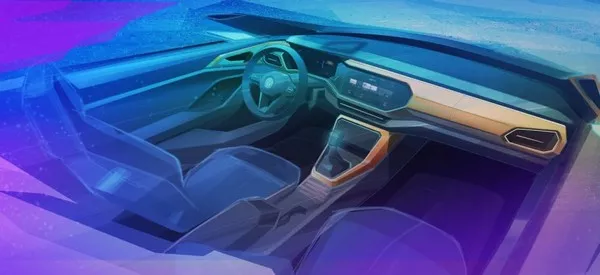 Volkswagen T-Cross 2019 interior design rendering
