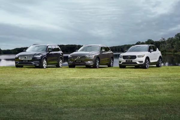 Volvo SUVs lined up