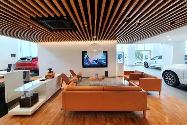 Lounge area of the renovated Volvo Makati City