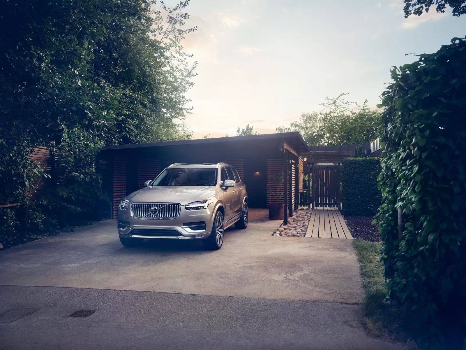 A parked Volvo vehicle