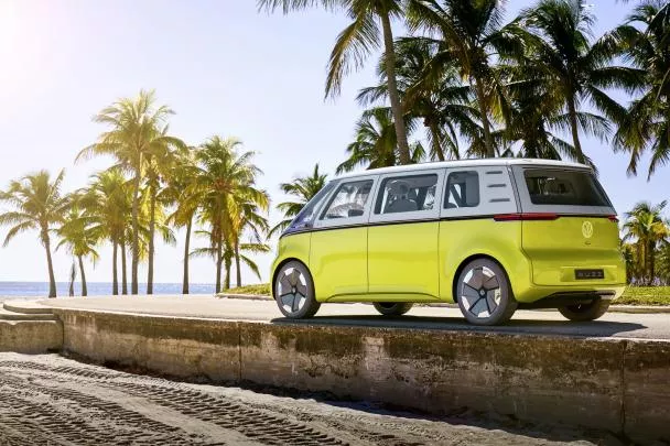 angular rear of the VW I.D. Buzz