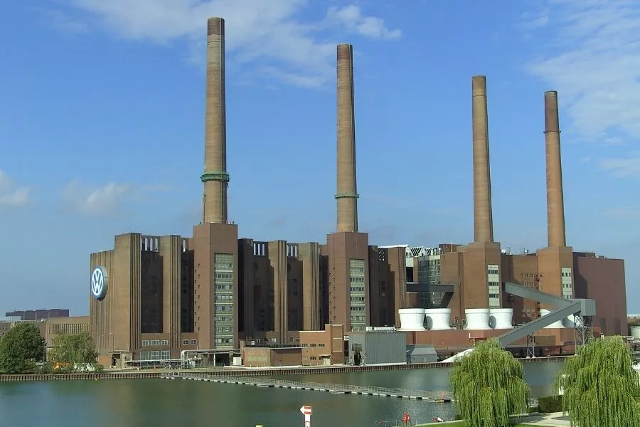 The Golfsburg, i mean Wolfsburg plant. Volkswagen's global headquarters A picture of the Wolfsburg plant. Volkswagen's global headquarters