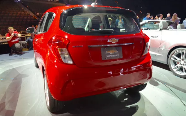 rear view of the Chervolet Spark 2019